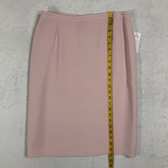 NEW Tahari ASL Blazer Skirt Suit Size 6 4 Bow Pleated Pale Pink Icon 2 Pc Set - Picture 14 of 16